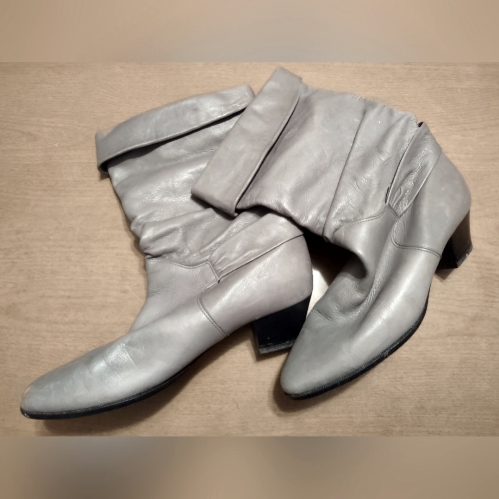 Salamander Normalschaft womens boots grey winter calf high real German leather